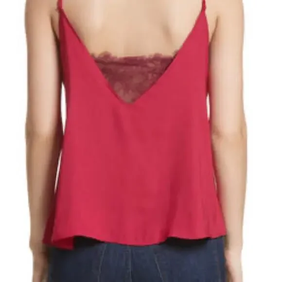 Free People | Deep V Lace Bandeau Top Raspberry NWT XS - Picture 3 of 11